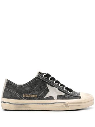 Golden Goose V-Star canvas sneakers - women - Leather - 39 - Grey