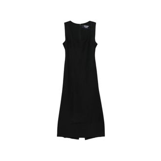 Jacquemus Midi Dresses, female, Black, Size: XS Square Neck Midi Dress
