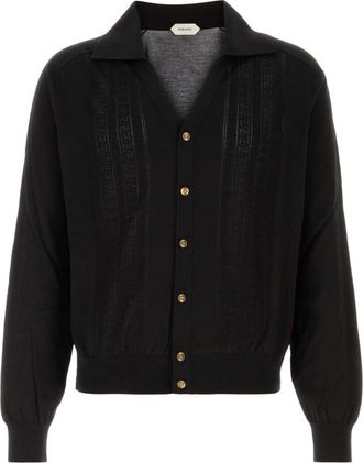 Versace Black Knitted Regular Cardigan