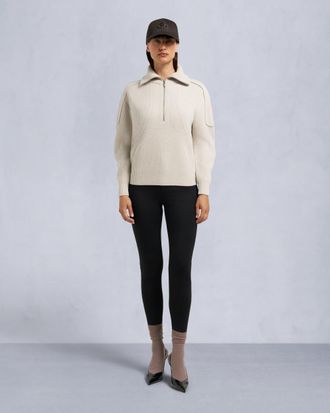 Moose Knuckles Womens Corina Quarter - Zip Sweater