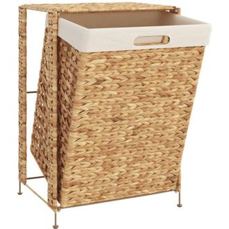 vidaXL Laundry Basket 44x34x64 cm Water Hyacinth Vidaxl