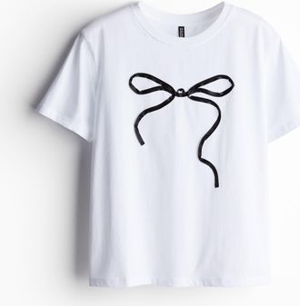 H&M T-Shirt mit Motiv - White