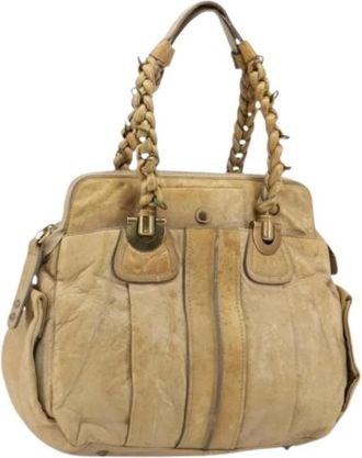 Chlo&eacute; Pre-owned Heloise Hand Bag - Dames - Vintage Handtas - Beige - ONE Size - Leer - Vintage