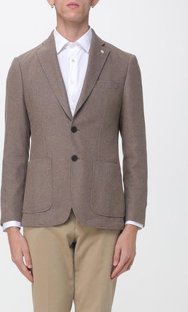 Manuel Ritz Blazer monopetto slim fit in misto viscosa con rever a lancia