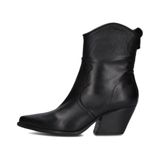 Notre-V Schoenen, Dames, Zwart, 37 EU, Leer, Enkellaarsjes Cowboy