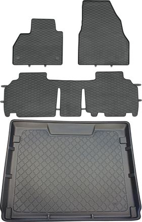 OEM Juego De Alfombrillas De Goma Para Renault Kangoo Ii Van (desde Enero De 2008 Hasta 2021) + Alfombrilla Para El Maletero