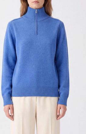 Guest In Residence 100% Cashmere Half-Zip Turtleneck Jumper