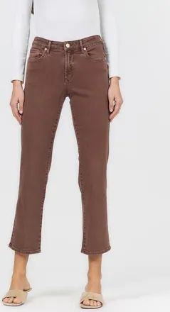 Dear John Denim Anika Mid Rise Ankle Straight Jeans in Cappuccino at Nordstrom, Size 24