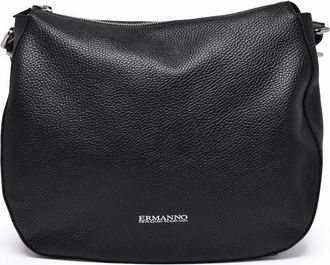 Ermanno Scervino Black Leather Hobo Bag