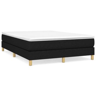 Berkfield Home Box Spring Bed Frame Black 135x190 cm Double Fabric