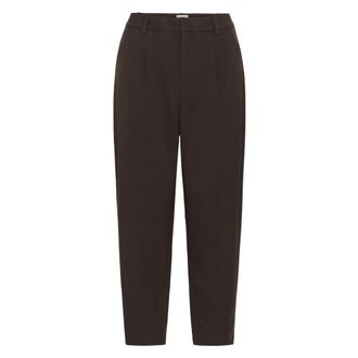 Kaffe Broeken, Dames, Bruin, XL, Polyester, Kamerle Broek Cropped