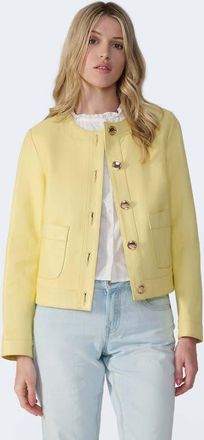 FURNIQ Margot Leather Jacket in Butter Yellow at Nordstrom, Size X-Small