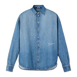 Jacquemus Simon de-N&icirc;mes Denim Overhemd - Heren - Spijkeroverhemden - Blauw - L - Denim - Overhemden