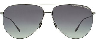 Porsche Design P8939 Titanium Pilot Sunglasses - Gray