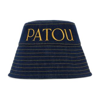 Patou Hats, female, Blue, Size: XS Stylish Dark Blue Denim Hat