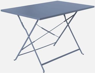 Sweeek Mesa De Jard&iacute;n Bistro Plegable De Metal 110x70cm, 4 Plazas