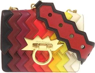 Ferragamo Pre-owned Cross Body Bags, female, Multicolor, Size: ONE SIZE Pre-owned Zigzag Crossbody Bag