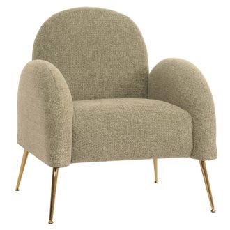 Hhg Hhg - Sill&oacute;n 262, Sill&oacute;n C&oacute;ctel, Retro Nosa Suspensi&oacute;n Tela/textil Chenilla, Verde Claro