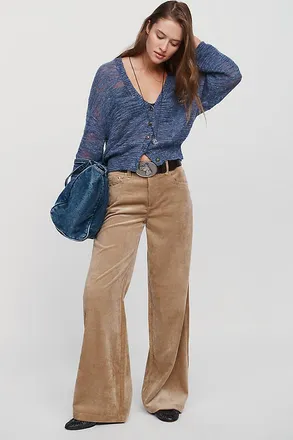 Pistola Denim Jadyn Mid Rise Wide Leg Corduroy Jeans