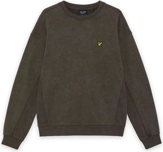Lyle & Scott Heavy Laundered Crew Neck Sweatshirt - Heren - Sweatshirts - Zwart - M - Hoodies & sweatvesten