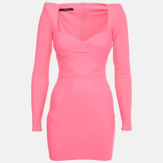 Alex Perry Pink Jersey Corset Mini Dress
