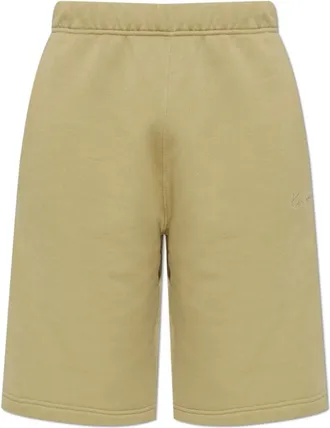 Kenzo Korte Broeken, Heren, Groen, XL, Katoen, Signature Katoenen Shorts
