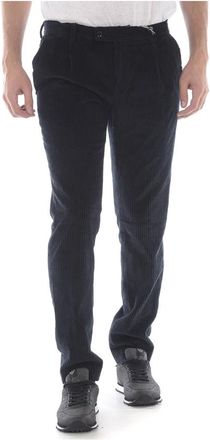 Daniele Alessandrini Pantalone Graffio TV. - Heren - Slim Fit Broeken - Zwart - S - Leer - Broeken
