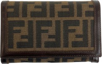 Fendi Brown Canvas Leather Wallet (Bi-Fold) (Pre-Owned)