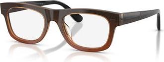 Brunello Cucinelli 53mm Rectangle optical glasses in Black at Nordstrom
