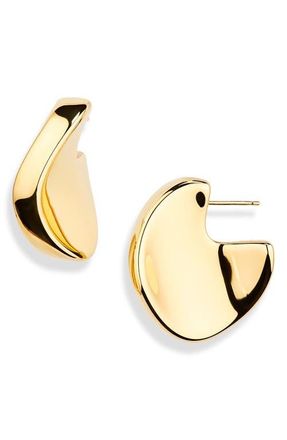 Bottega Veneta Medium Disc Earrings in 8120 Yellow Gold at Nordstrom
