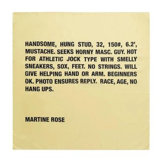 Martine Rose Logo Sjaal - unisex - Zijden sjaals - Geel - ONE Size - Accessoires
