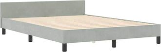 vidaXL Estructura De Cama Gris Claro 140 X 190 Cm Terciopelo Vidaxl