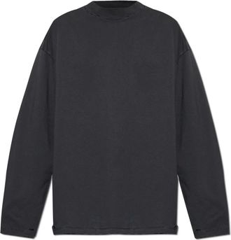 Balenciaga Tops, Heren, Zwart, S, Katoen, Lange mouwen T-shirt