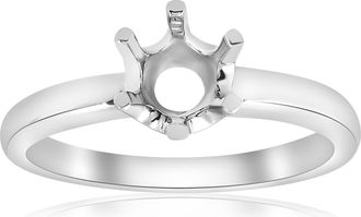 Pompeii3 Solitaire Solstice Style Engagement Ring Setting 14K White Gold
