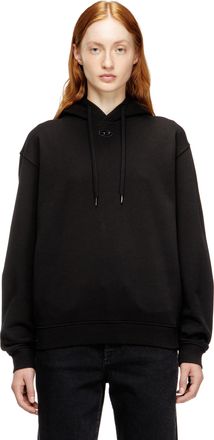 Diesel Hoodie in cotton with Oval D logo - Sweaters - Woman - Black