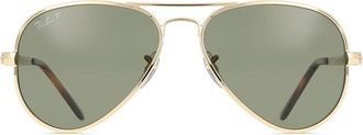 Ray-Ban RB3925 Aviator Max Polarized 001/58 Mens Sunglasses Gold Size 58