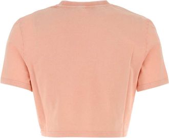 Fendi Womens Pink Cotton T-Shirt Strawberry Exterior