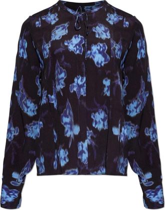 Rag & Bone Blouse met Strik - Dames - Blouses - Blauw - L - Overhemden