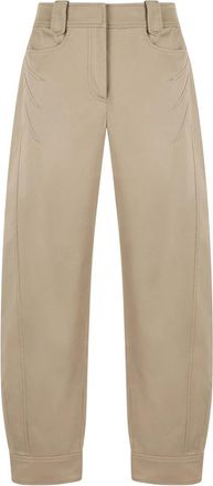 Alberta Ferretti Wide Broeken - Dames - Wijde Broeken - Beige - XS - Katoen - Broeken