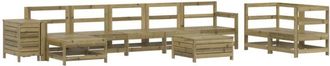 vidaXL 10 Piece Garden Sofa Set Impregnated Wood Pine vidaXL