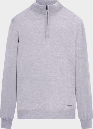 Bugatchi Mens Wool Quarter-Zip Sweater