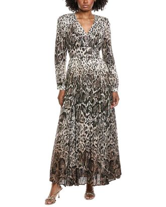 Elie Tahari Silk-Blend Maxi Shirtdress