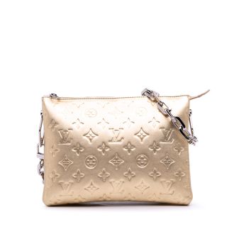 Louis Vuitton Gouden Monogram Leren Tas Ketting