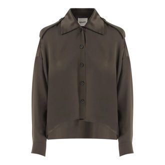Khaite Dames, Blouses & Shirts, Bruin, Maat: XS Zijde