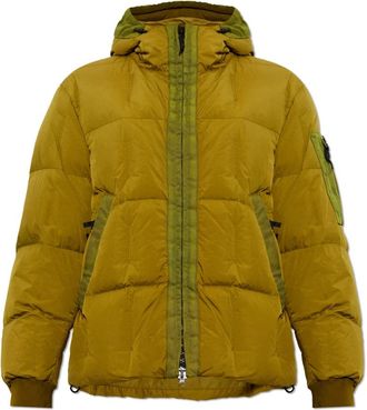 Stone Island Garment Dyed Crinkle Reps NY Hooded Down Jacket - Heren - Gewatteerde jassen - Groen - XL - Nylon - Jassen