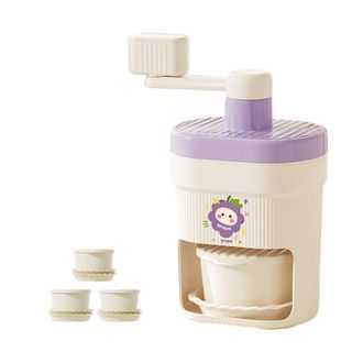 OEM Trituradora De Hielo Manual Con Manivela, Cuchilla De Pl&aacute;stico Y Acabado Morado