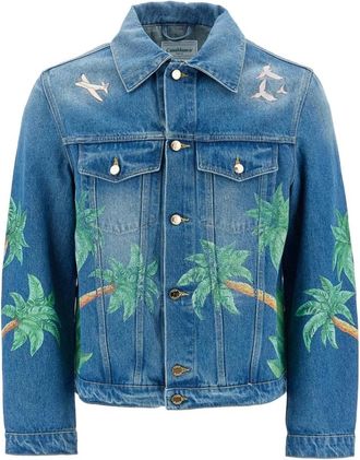 Casablanca Denim Tennis Club Jack - Heren - Spijkerjassen - Blauw - S - Denim - Jassen