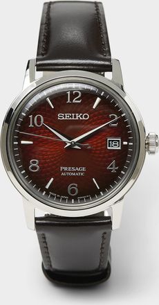 Seiko Mens Presage red-dial watch
