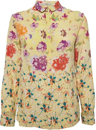 Etro 2024 floral-print silk shirt - Yellow
