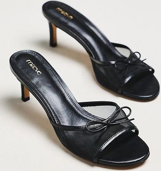 Maeve Mesh Bow Mule Heels